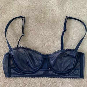 Victoria secret sheer blue bra